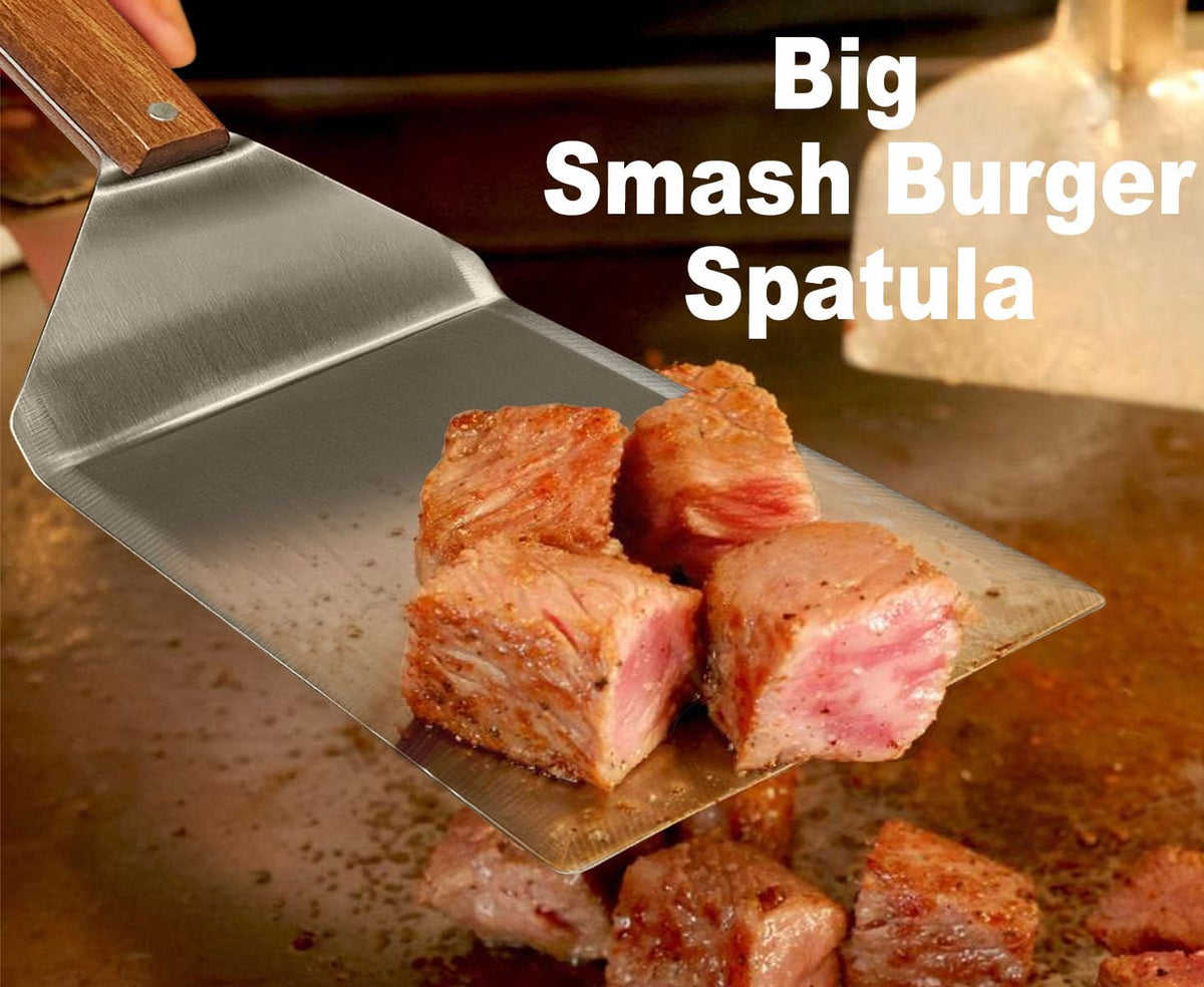 Adoco compact spatula size fits tight skillets for precise control.