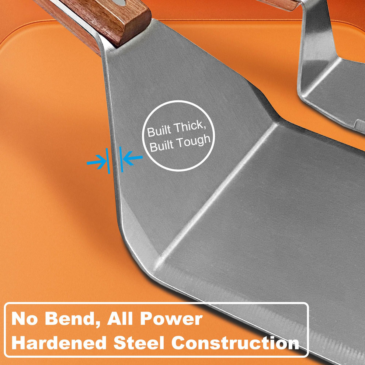 Adoco full tang handle with triple rivets offers sturdy daily performance.