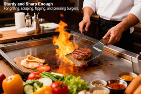 Adoco multipurpose turner ideal for BBQ, grill, and flat-top cooking.