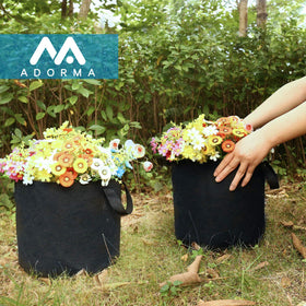 ADORMA 3-gallon plant pots with handles provide versatile spacing for varied crops.