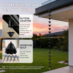 Durable Adorafur rain chain made from premium metal with rust-resistant finish