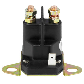 Adorish 12V starter solenoid front view with three terminals for easy wiring.