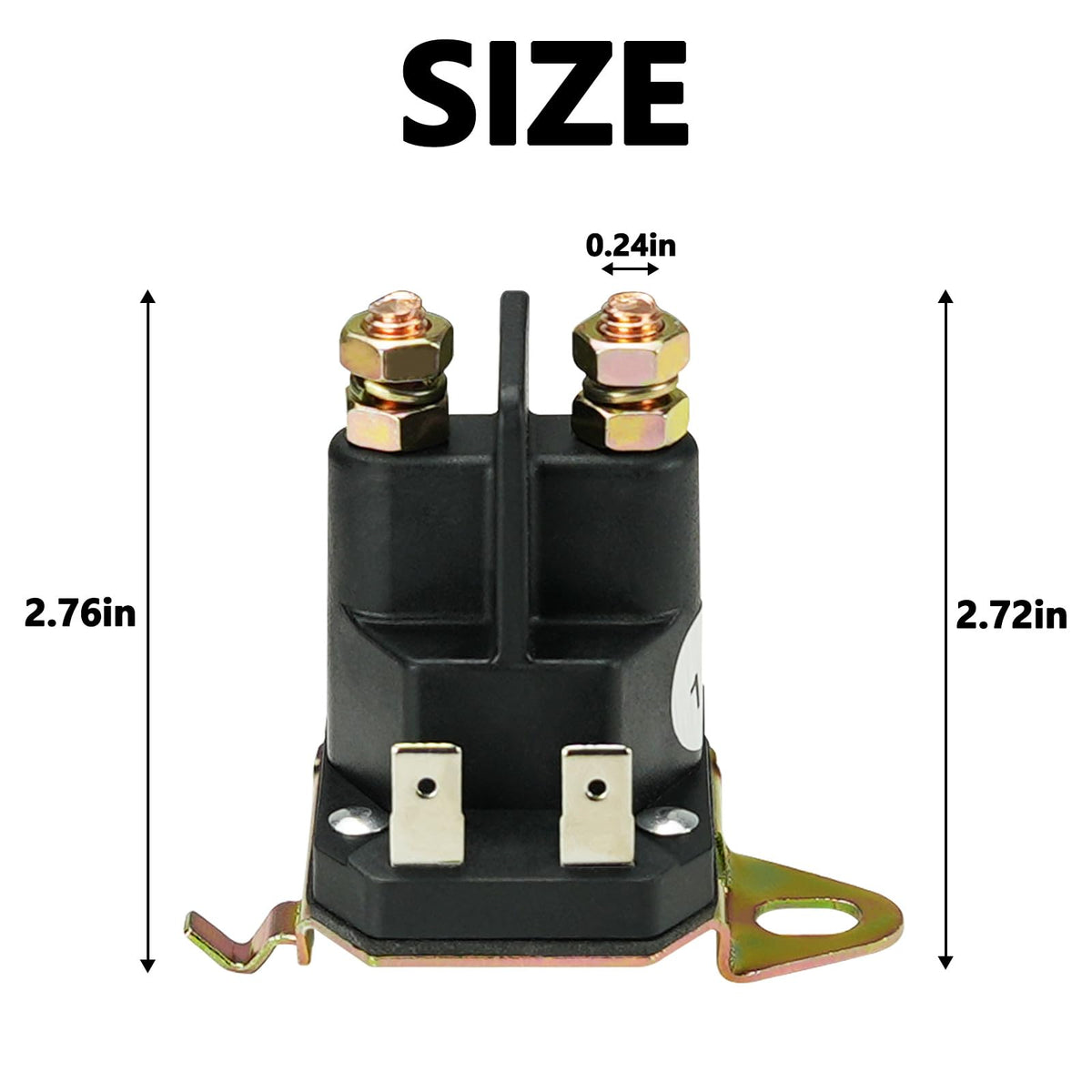 Adorish starter solenoid 4-pole configuration for versatile mower mounting