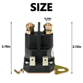 Adorish starter solenoid 4-pole configuration for versatile mower mounting