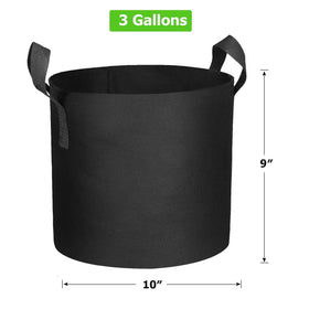 ADORMA heavy-duty aeration fabric pots with handles for easy transport