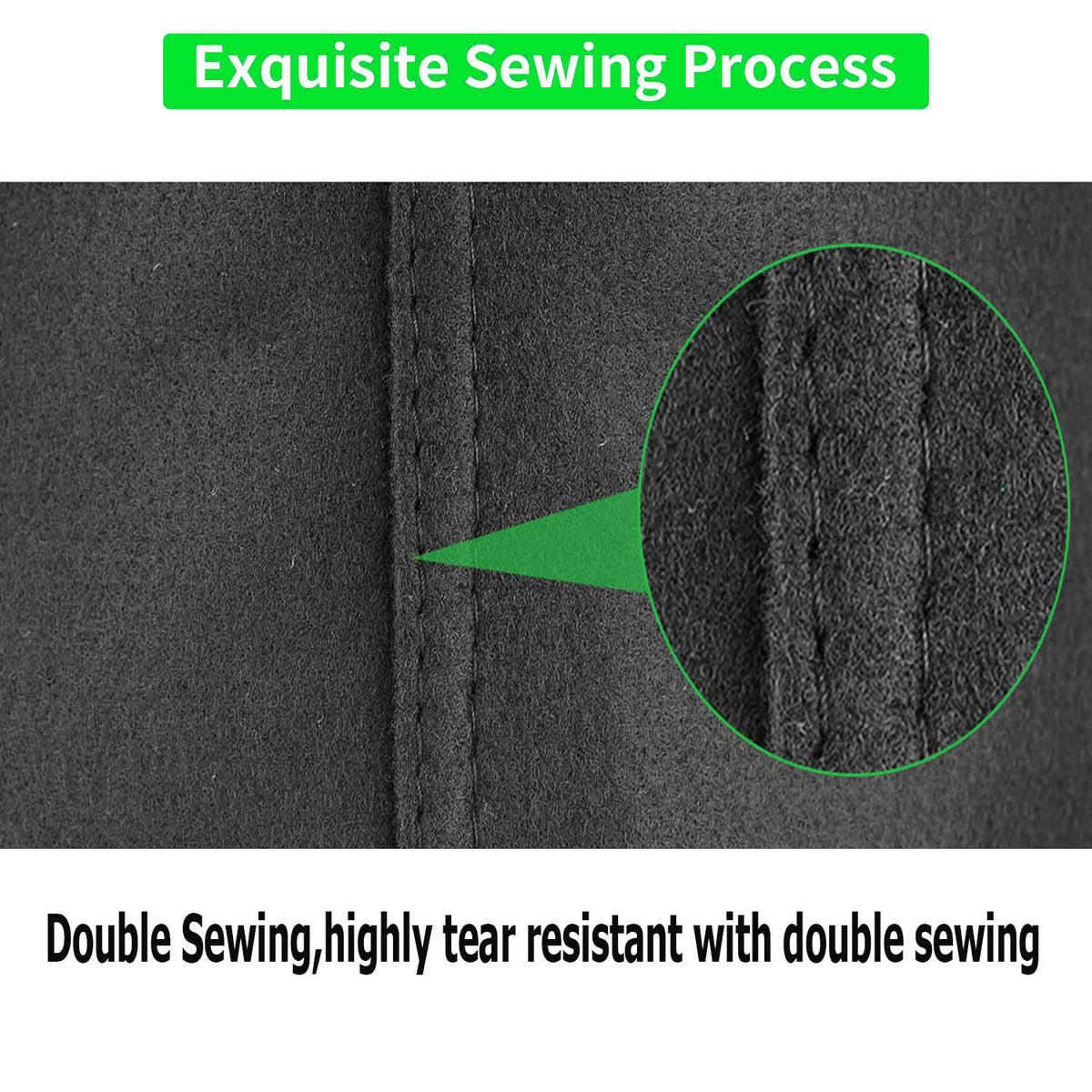 ADORMA reinforced handle with X-stitch supports heavy loads