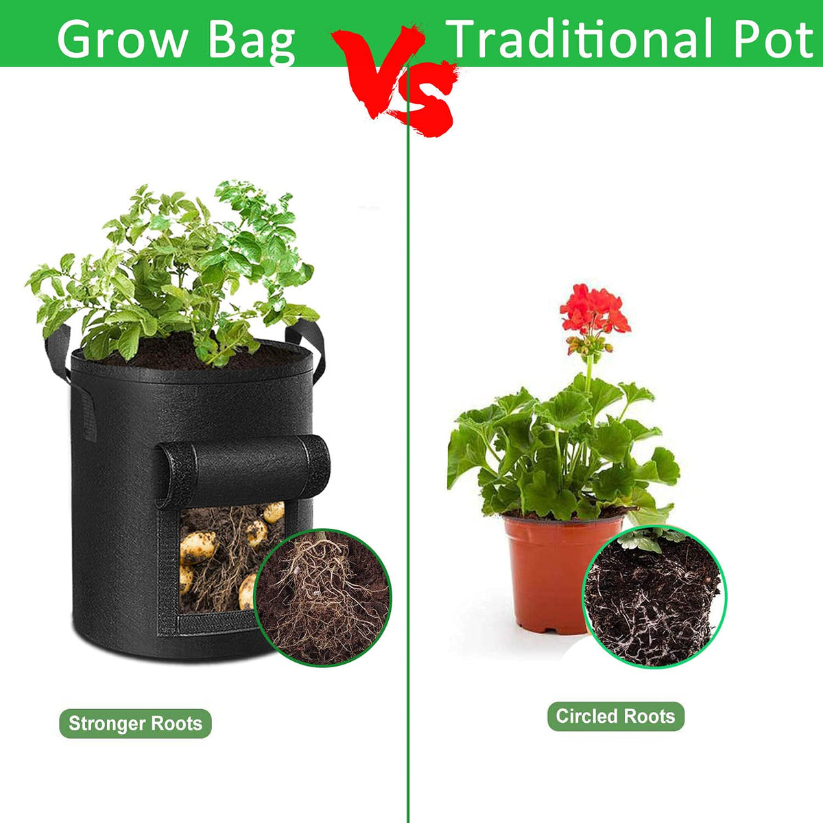 ADORMA reusable fabric grow bags prepared for another growing season