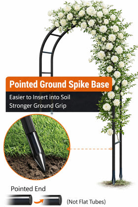 Adorox Heavy-duty 16mm steel tubes provide lasting garden support.