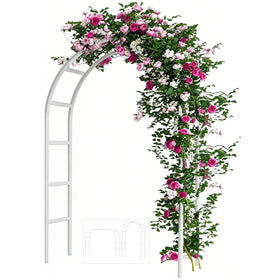 Adorox metal garden arch-trellis ready for assembly and garden support.