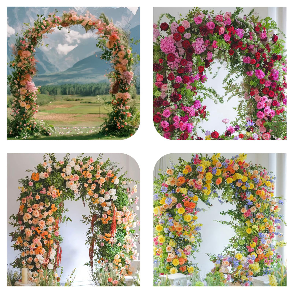 Adorox arch suitable for indoor and outdoor use.