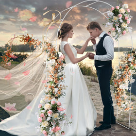 Adorox wedding arch-ceremony backdrop creates elegant entrance or photo spot.