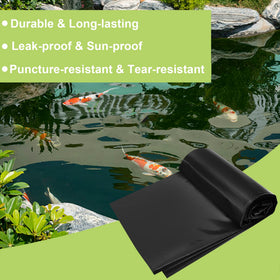 Adroiteet garden pond waterproofing helps keep soil from contaminating water.
