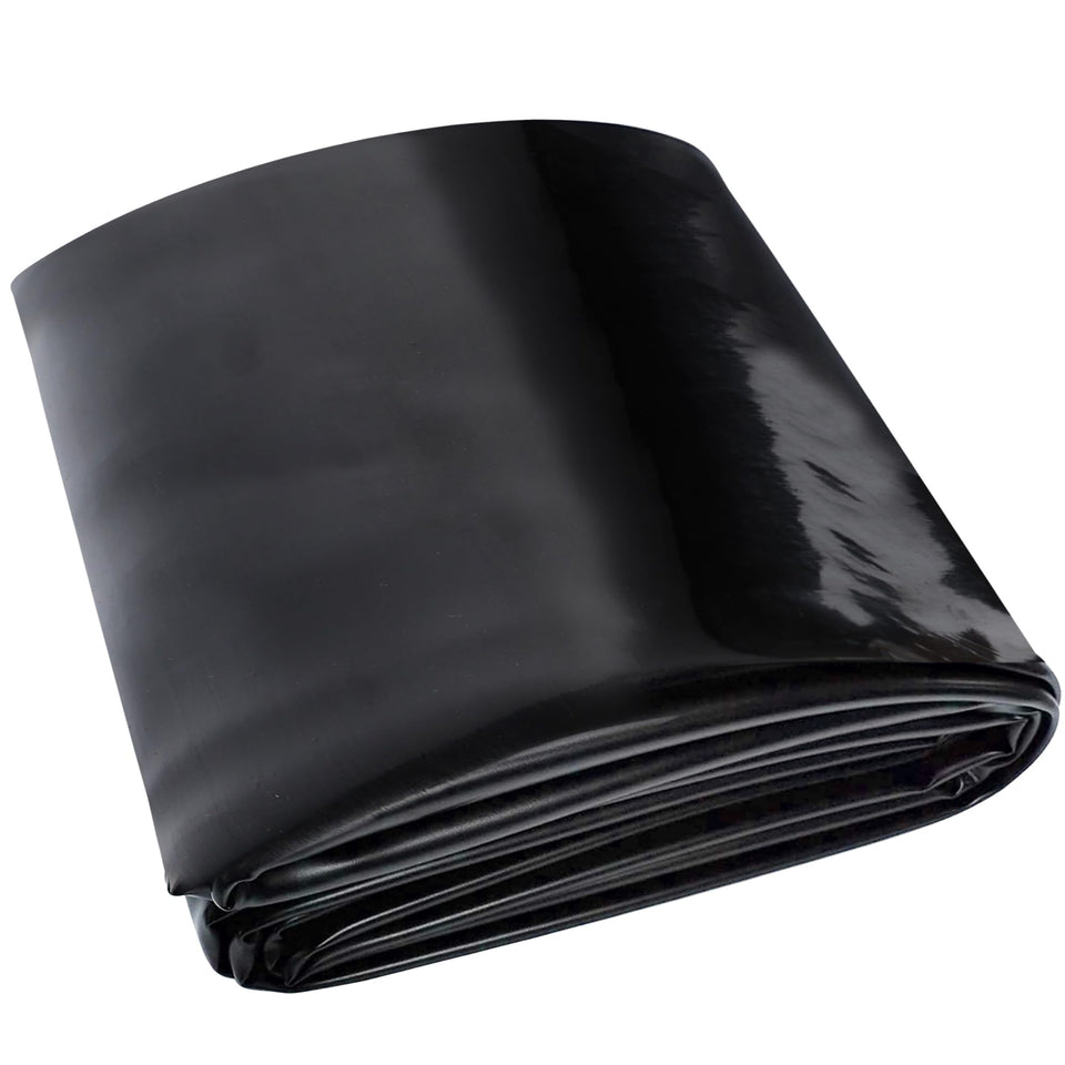 Adroiteet pond liner 14x14 application demonstrates durable HDPE protection for outdoor ponds.