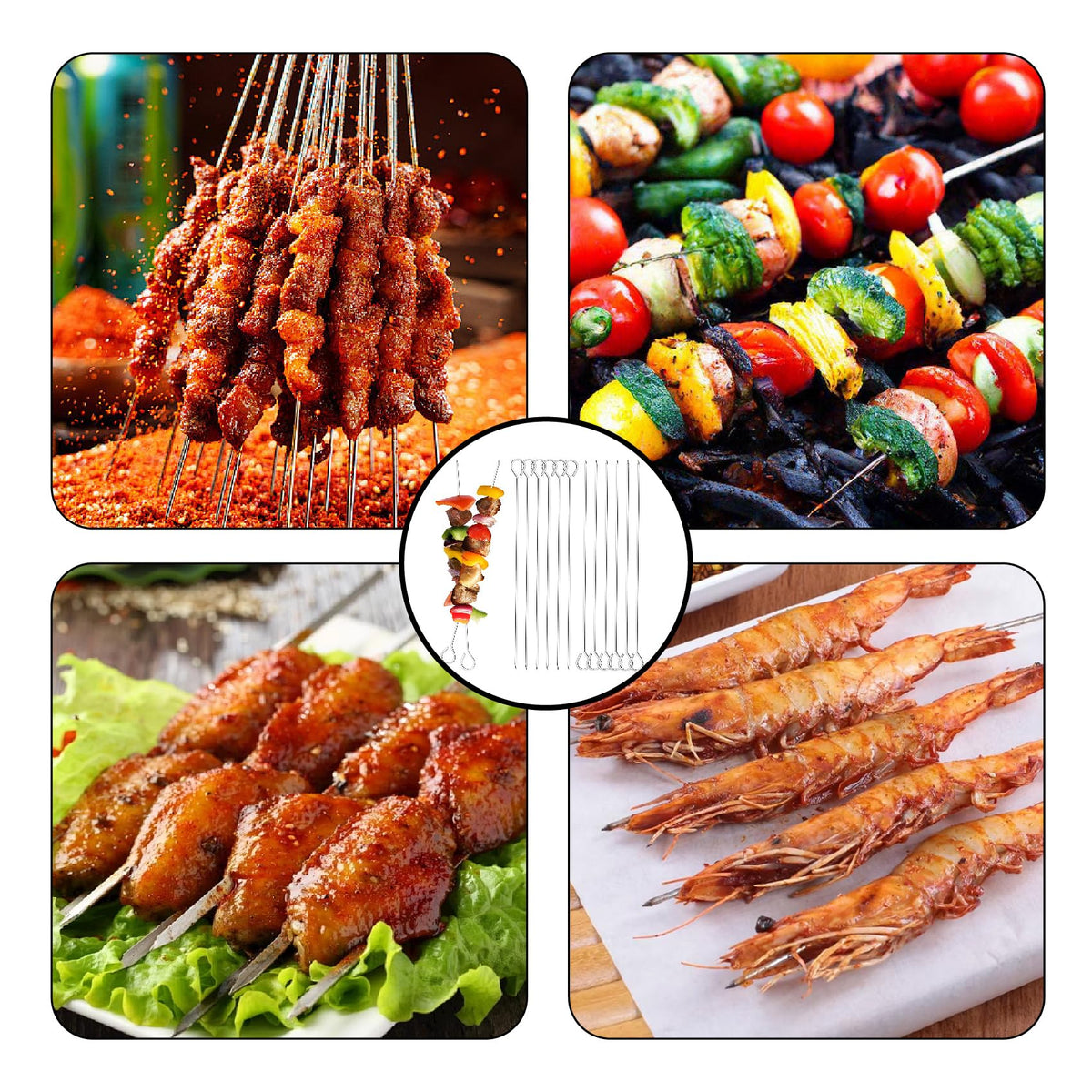 ADULLPONY reusable durable skewers support sustainable backyard grilling.