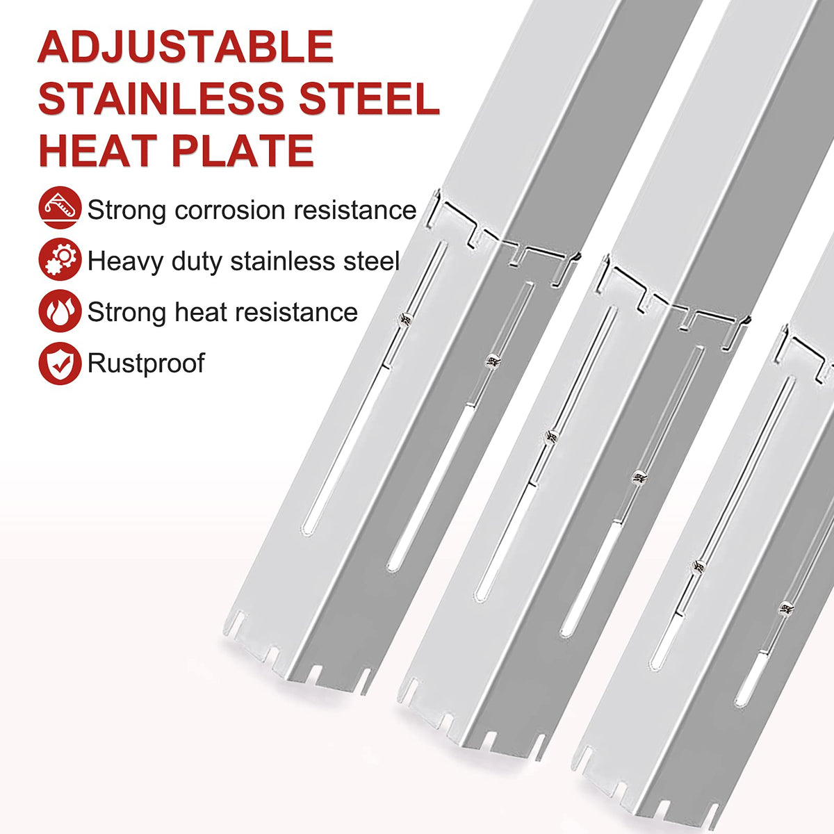 Adjustable length from 11.75 to 21 inches improves grill compatibility