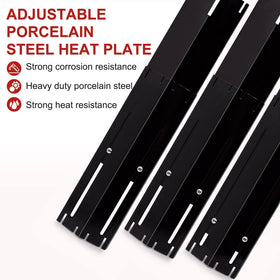 Adviace burner protection plate guards flame exposure for longer grill life