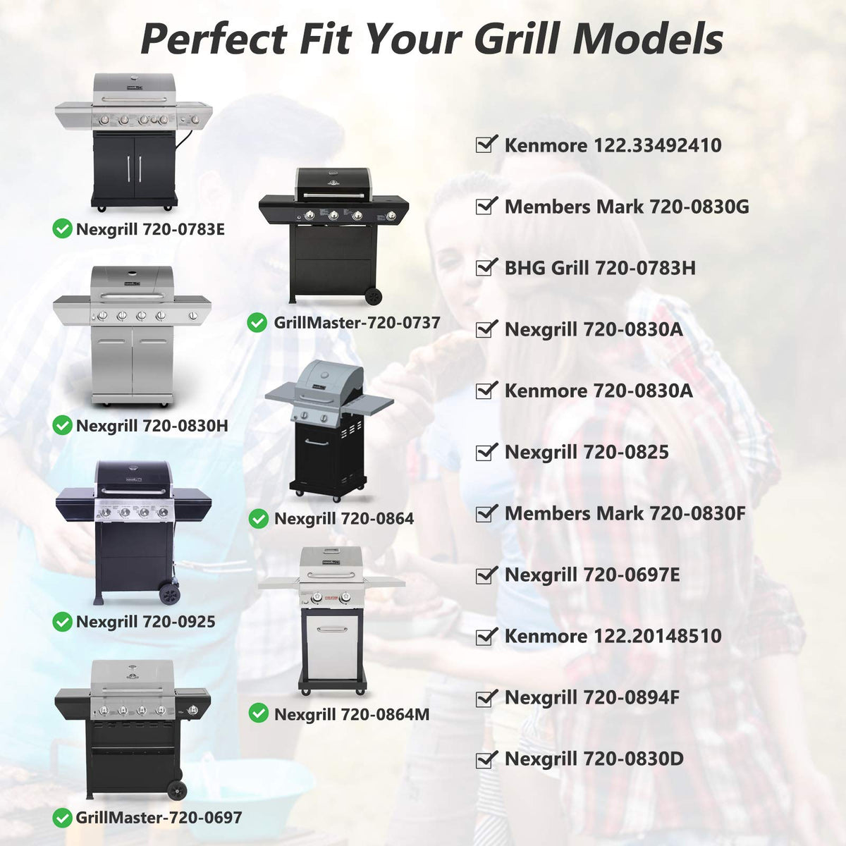 Fits Kenmore 720-0830A for reliable replacement and grilling