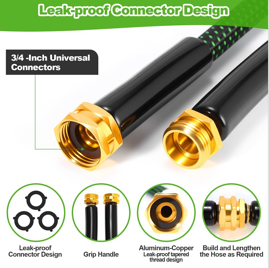 Advinski 360-degree swivel connectors reduce twisting during use.