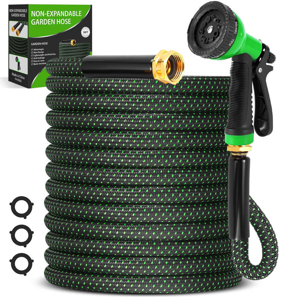 Advinski garden hose 50ft in use for efficient yard watering.