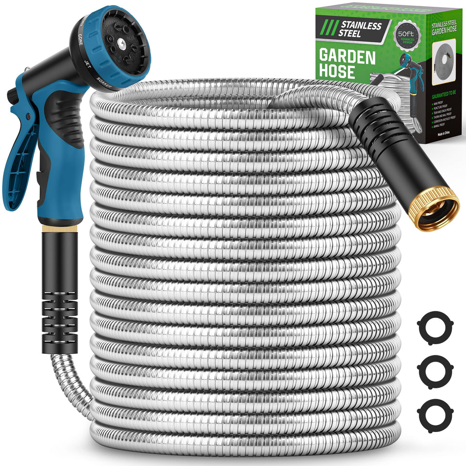 Advinski Garden Hose 50ft for wide lawns and long reach