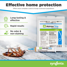 Advion Trio gel bait plunger allows precise placement in cracks and crevices.