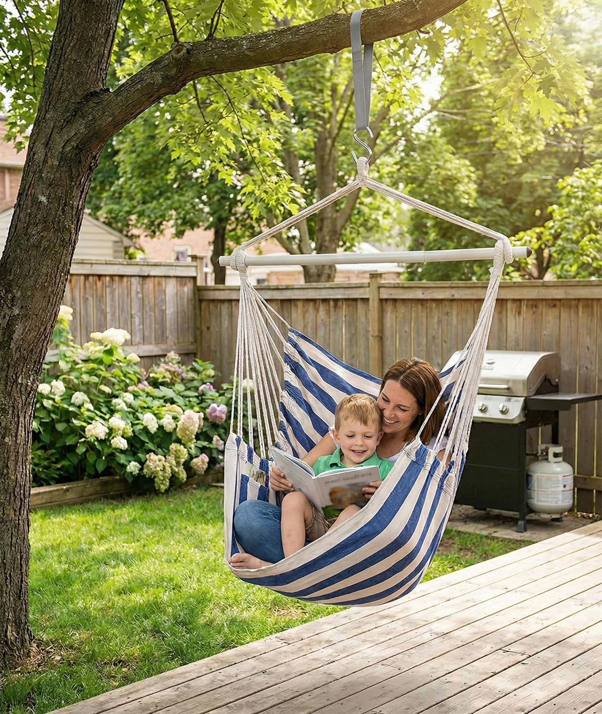 ADVOKAIR hammock chair anti-slip rings ensure a safer hang and stable rope connection.