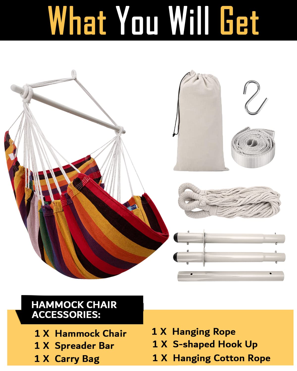 ADVOKAIR Hammock Chair cleaning-friendly design is easy to machine wash.