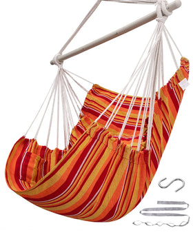 ADVOKAIR Hammock Chair with steel spreader bar offers safe outdoor lounging