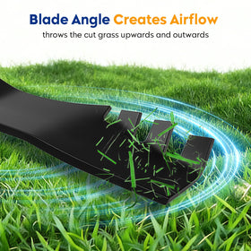 Aeagle 2-in-1 blade design enables discharge and bagging in one pass.