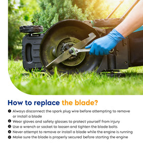 Aeagle black mower blade pack for 61-inch deck, durable and versatile.