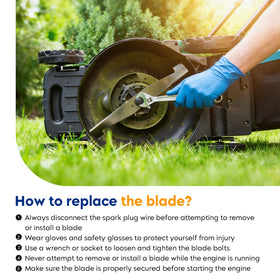 Aeagle durable blade construction for long-lasting lawn care.
