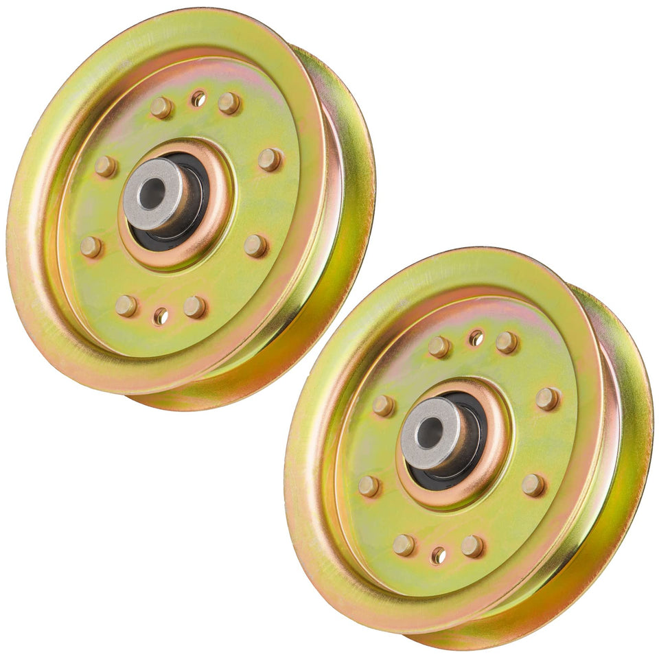 Aeagle flat idler pulley 2-pack ready for quick mower belt replacement and reliable performance.