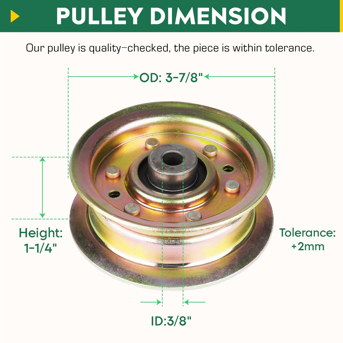 Aeagle idler-pulley with 42-deck showcasing quick replacement.