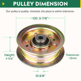 Aeagle idler-pulley with 42-deck showcasing quick replacement.