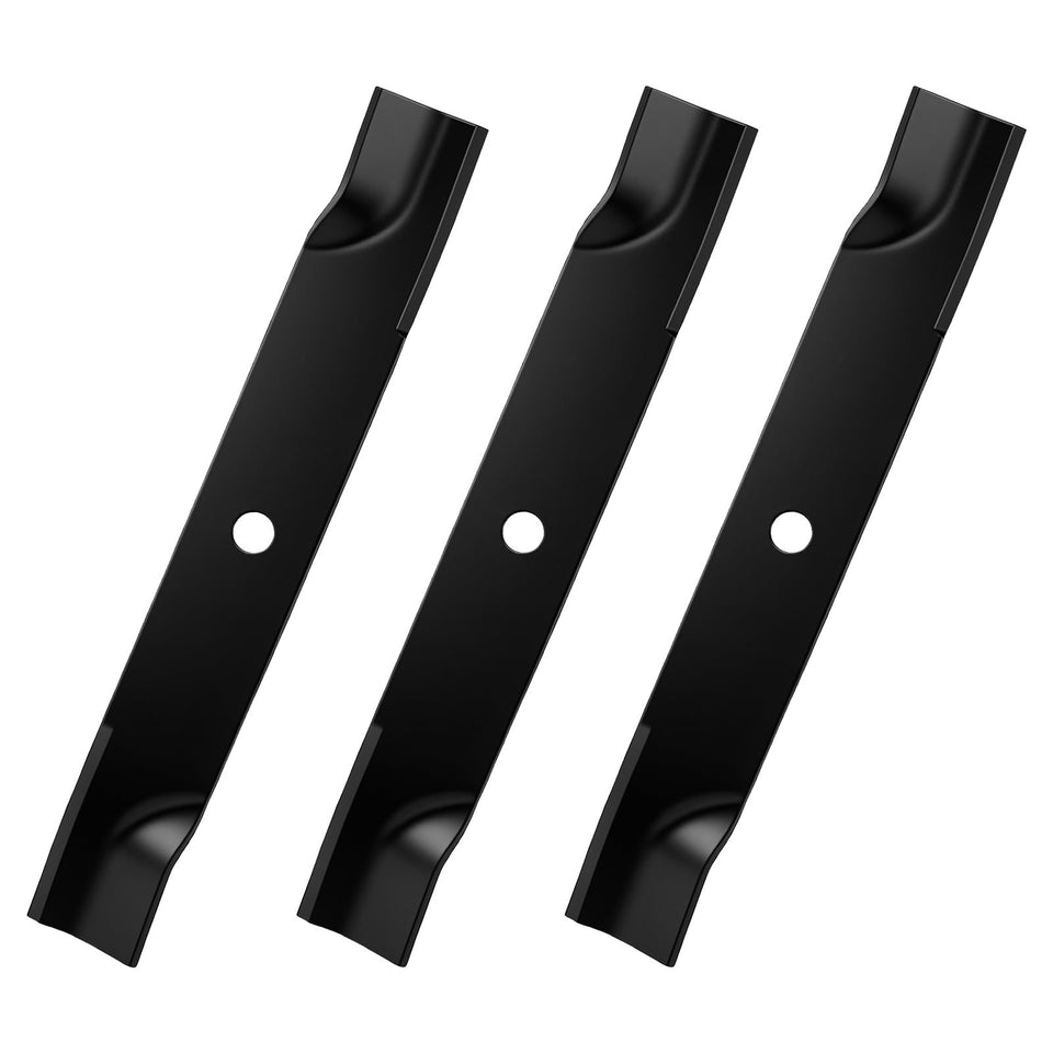 Aeagle TCU15881 high lift blades shown during smooth installation on a 60-inch mower