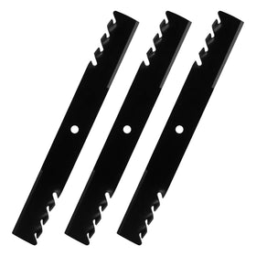 Aeagle toothed mower blade for 61-inch deck, front view, ready for Husqvarna and Scag models.