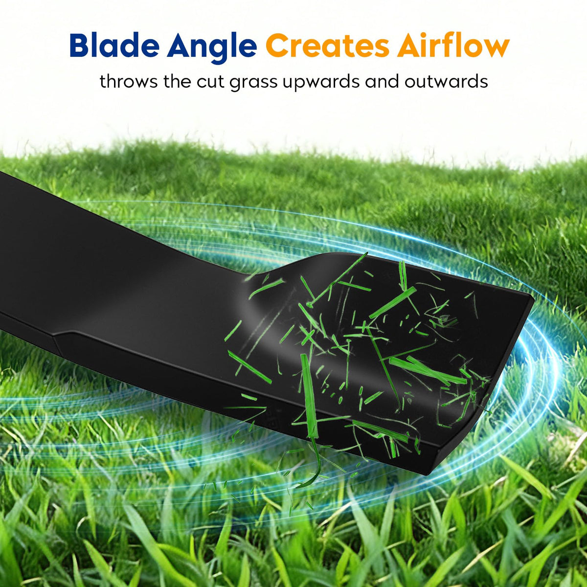 Aeagle two-in-one high lift blade in action for discharge and bagging