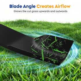 Aeagle two-in-one high lift blade in action for discharge and bagging