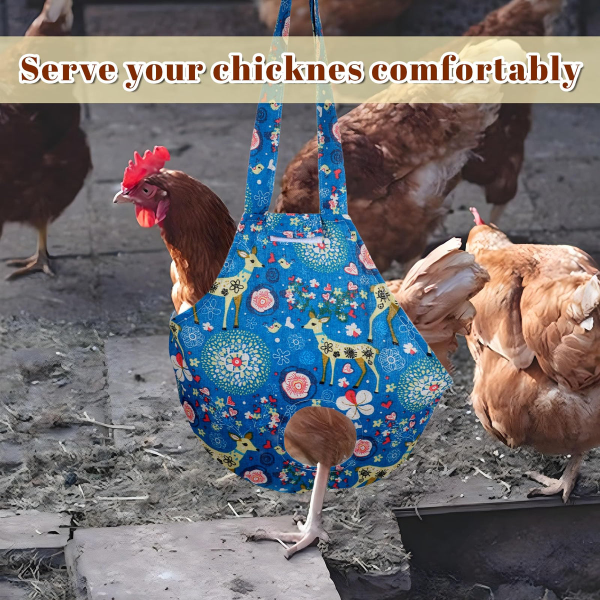 Aeaocvo orange daisy pattern chicken carrier bag for vibrant use