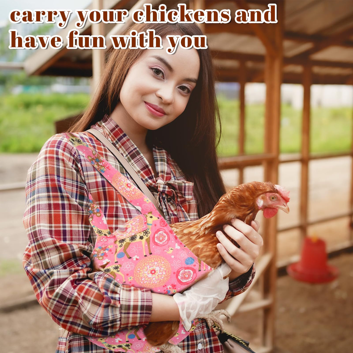 Aeaocvo size reference 35cm by 37cm carrier bag for poultry