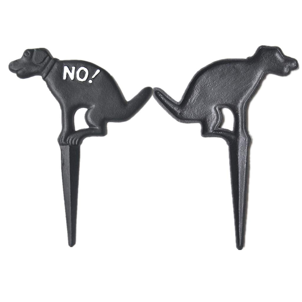 Aebor black cast-iron yard marker for garden use.