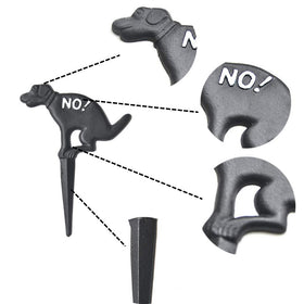 Aebor durable outdoor dog sign in cast iron, easy to install.
