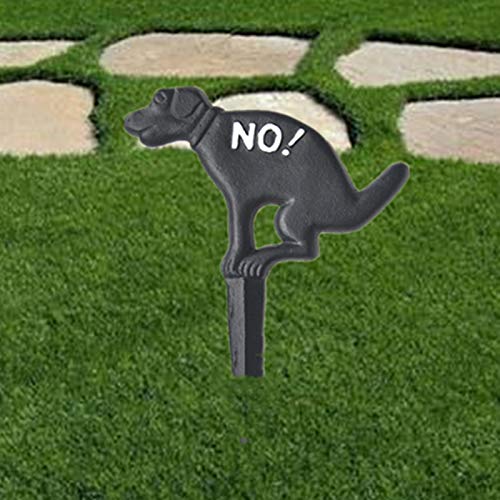 Aebor eye-catching dog-shaped sign clearly marks no-poop areas.