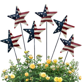 Aecipl metal barn stars 12in star stake adds rustic garden charm.