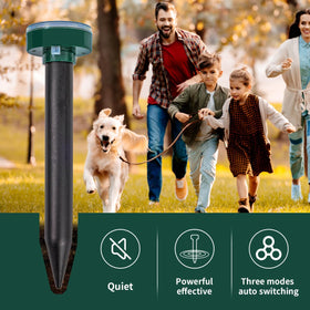 AECITY Easy-install, no-wiring mole deterrent stake for quick garden setup.