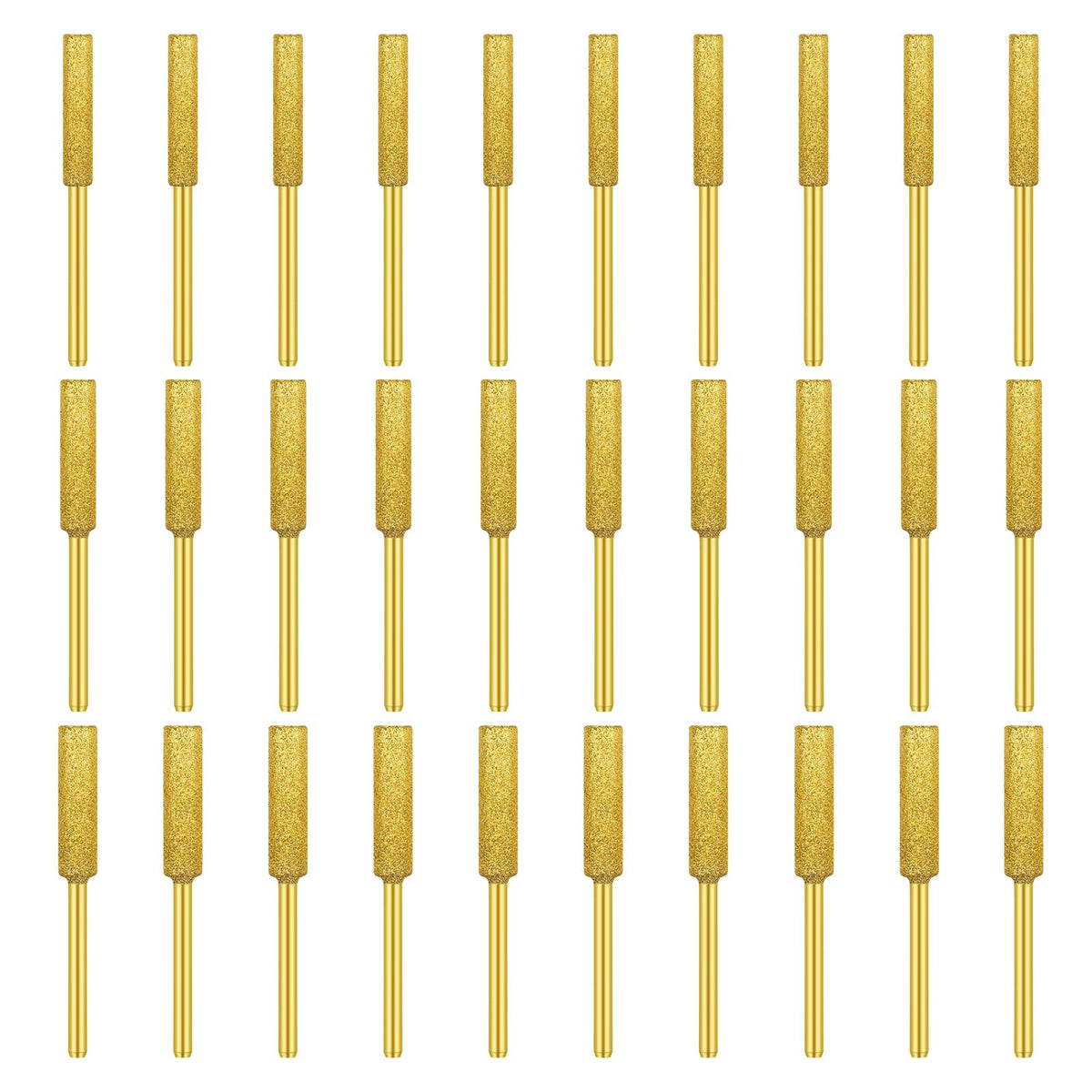 Aecsze 30pc gold diamond sharpener bits for precise chainsaw sharpening