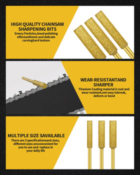 Aecsze titanium-plated emery bit 3/16 inch for fast edge restoration