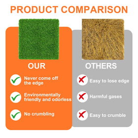 AEFPOYMXU Nesting Pad with thick grass fibers resists wear and keeps shape.