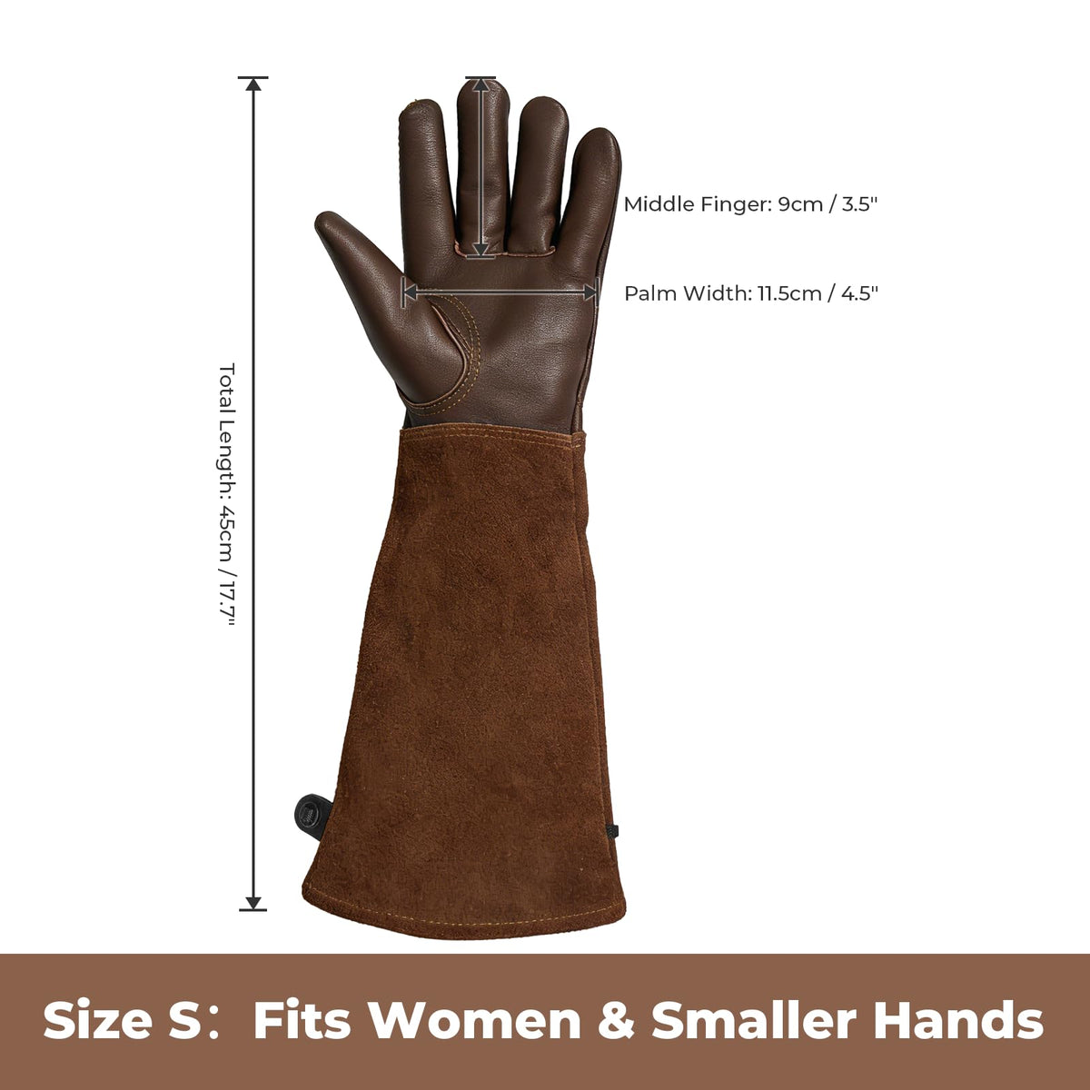 Aegend brown leather garden gloves hide dirt and stains well