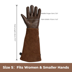 Aegend brown leather garden gloves hide dirt and stains well